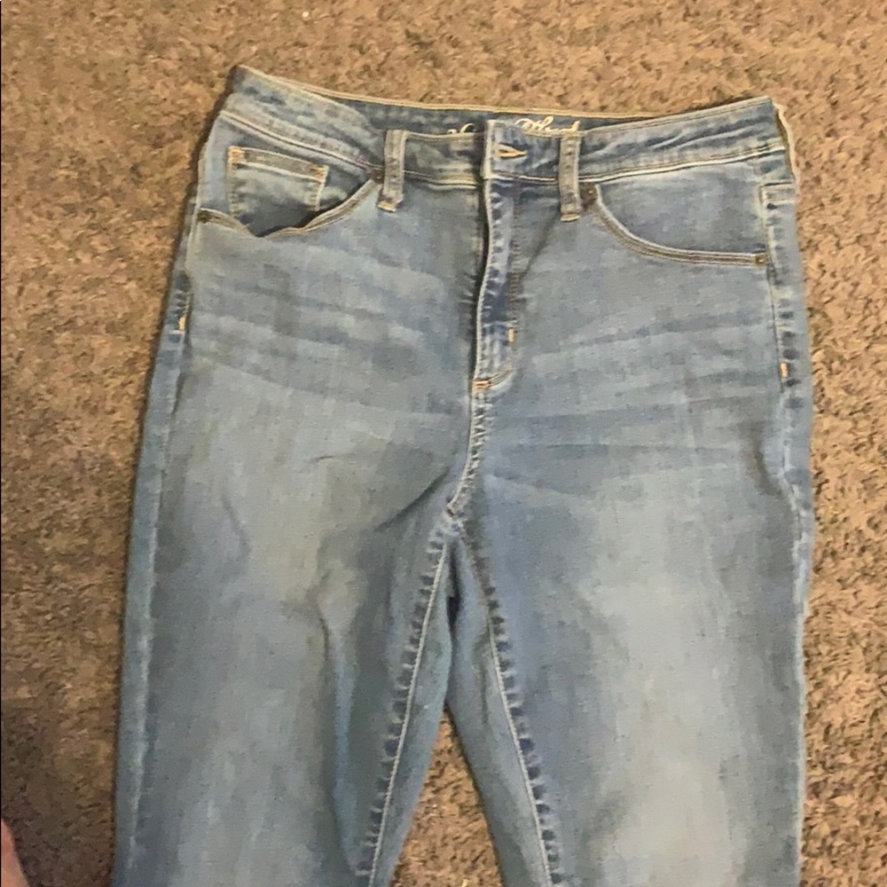 Blue high rise jeans